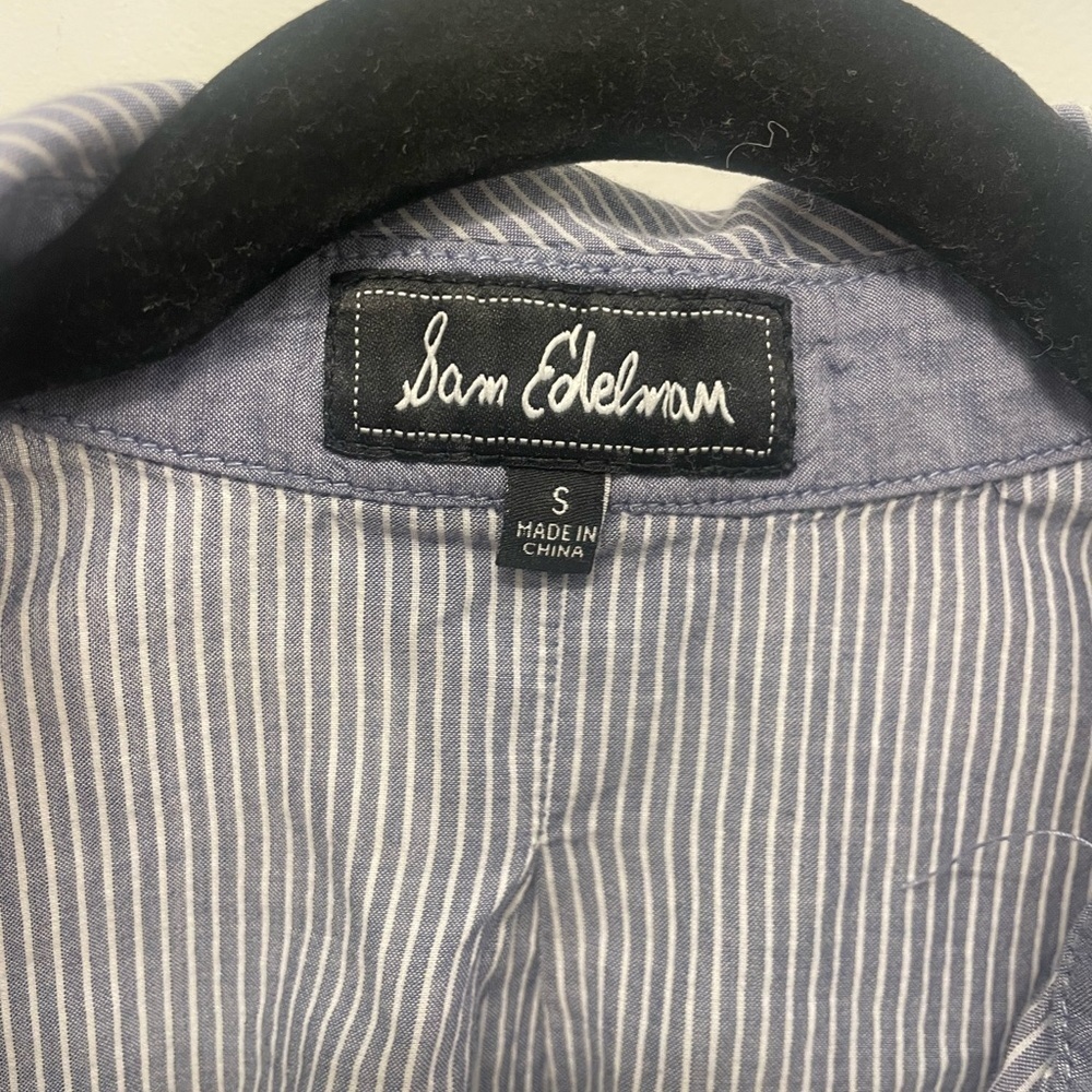 Sam Edelman Blue Striped Sleeveless Top - Picture 4 of 8
